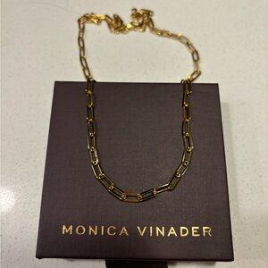 NWT Monica Vinader Paperclip Chain 20”